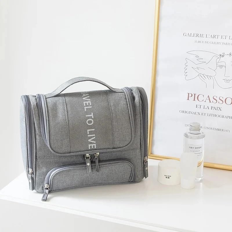 Borsa da Toilette Impermeabile da Uomo, Borsa cosmetica da Appendere, Organizer da Viaggio per Il Trucco, Accessori per Il Trucco da Donna, Custodia per Il Trucco, Lavaggio a Secco