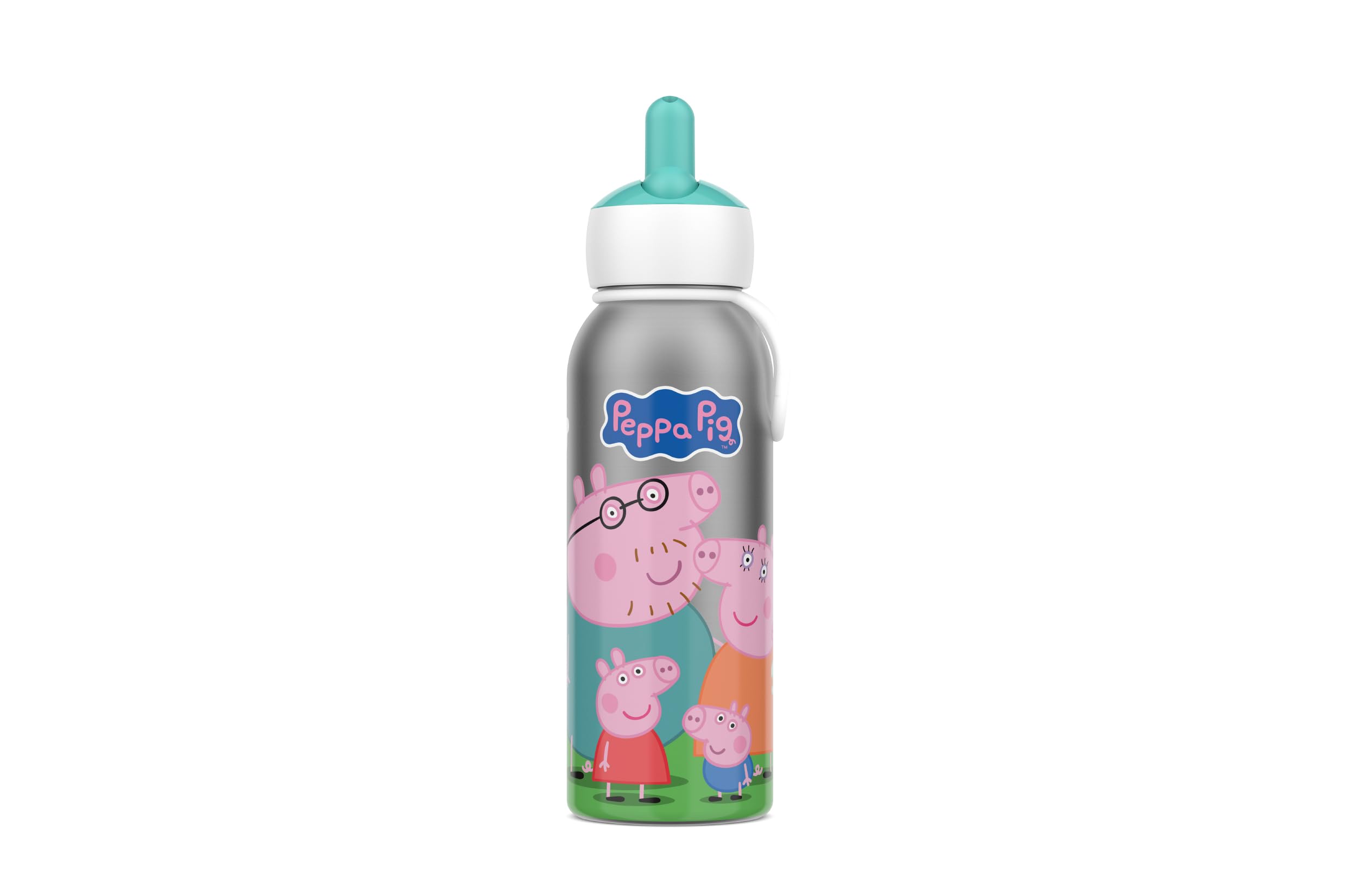 Mepal - Borraccia Ermetica Flip-up Campus - Borracce Ermetiche per Bambini - Borraccia in Acciaio Inox - 4 Ore di Calore e 12 Ore di Freschezza - Senza BPA - 350 ml - Peppa Pig