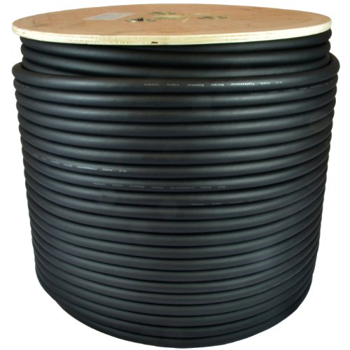 GLS Audio 500 feet Bulk Professional Speaker Cable 12AWG Black - Patch Cord 12 Gauge Wire - Pro 500' Spool Roll 12G 2 Conductor Bulk - Speaker Wire