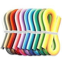 JUYA Mehrfarbig Papier Quilling Streifen Set 60 Farben 10 Packungen 54cm Länge Papier Breite 3mm