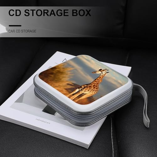 Funda para CD rígida de Jirafa con carpeta de almacenamiento duradera 6