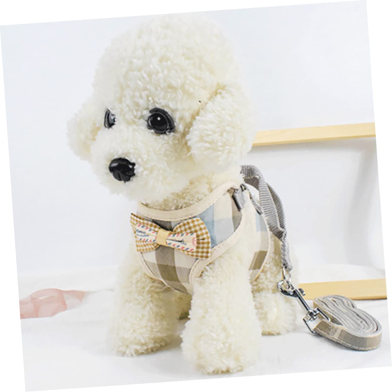 Didiseaon 3pezzi Pettorina Per Cani e Gatti Con Guinzaglio Costume Elegante Per Animali Domestici Materiale Traspirante e Resistente Adatta Per Passeggiate e Occasioni Speciali e Quadretti