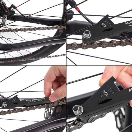 Lwuey Bike Chain Checker Tool, Chain Wear Indicator for Bicycle Cycle Maintenance Repair Aluminum Alloy Black - Image 4