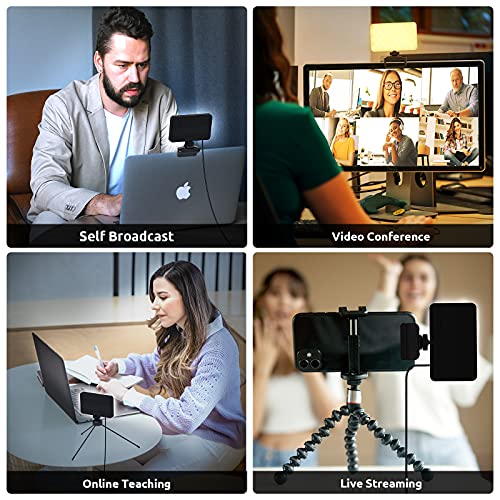 Illuminazione a LED per videoconferenza, con clip