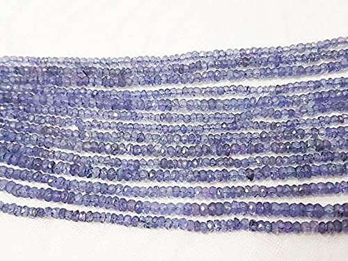 Tanzanite perles fines 3mm pour fabriquer un bracelet fin et personnalisé en pierre