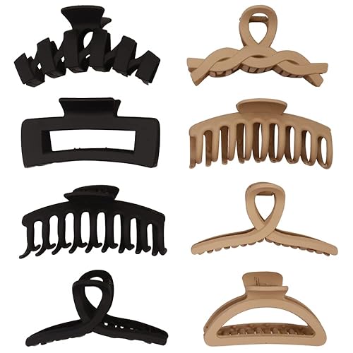 Pinzas para el cabello grueso y fino, 8 estilos medianos, grandes, café, negro, accesorios para el cabello de mujer, rectangular, plátano,