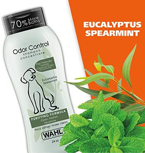 Wahl USA Odor Control Shampoo for Dogs & Pets - Eucalyptus & Spearmint Animal Deodorizer for Cleaning & Freshening – 24 Oz - Model 820003A - 5