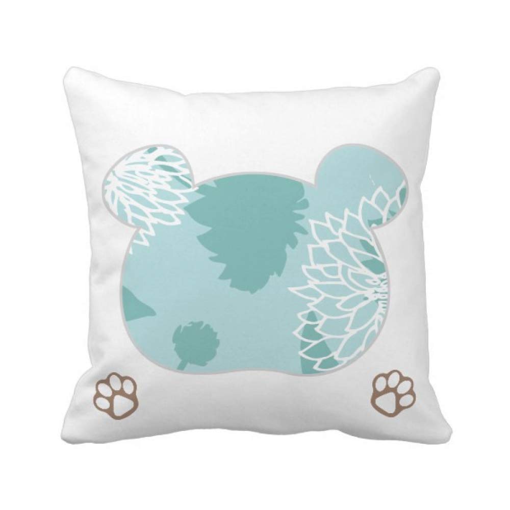 Housse de coussin chrysanthème abstrait aux finitions haut de gamme
