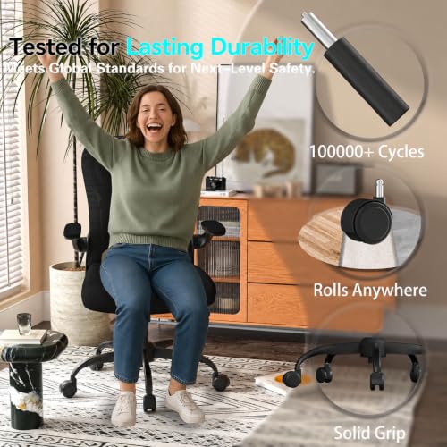 Image of Ergonomic Home Office Chair, 4-Way Lumbar, Thick Cushion, 330LBS