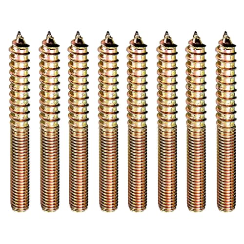 Tornillos de suspensión M6 x 30 mm, tornillos de doble cabeza, tornillos autorroscantes, máquina de sujeción sin cabeza, rosca métrica, tornillo de madera para conexión de muebles