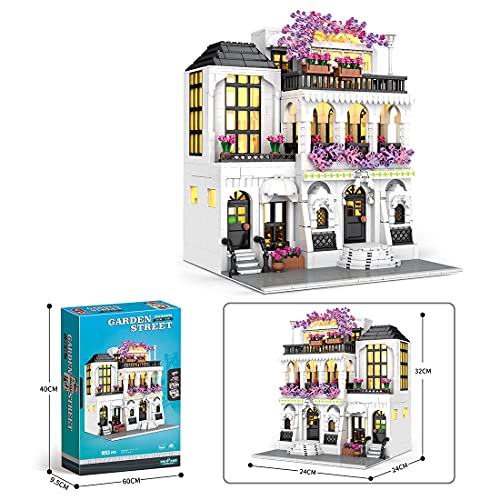 TopBau Blumenstraße View Modular Buildings Haus Bauset mit LED Set, 1953+Teile Stadthaus Kompatibel mit Lego Creator… – Bild 7