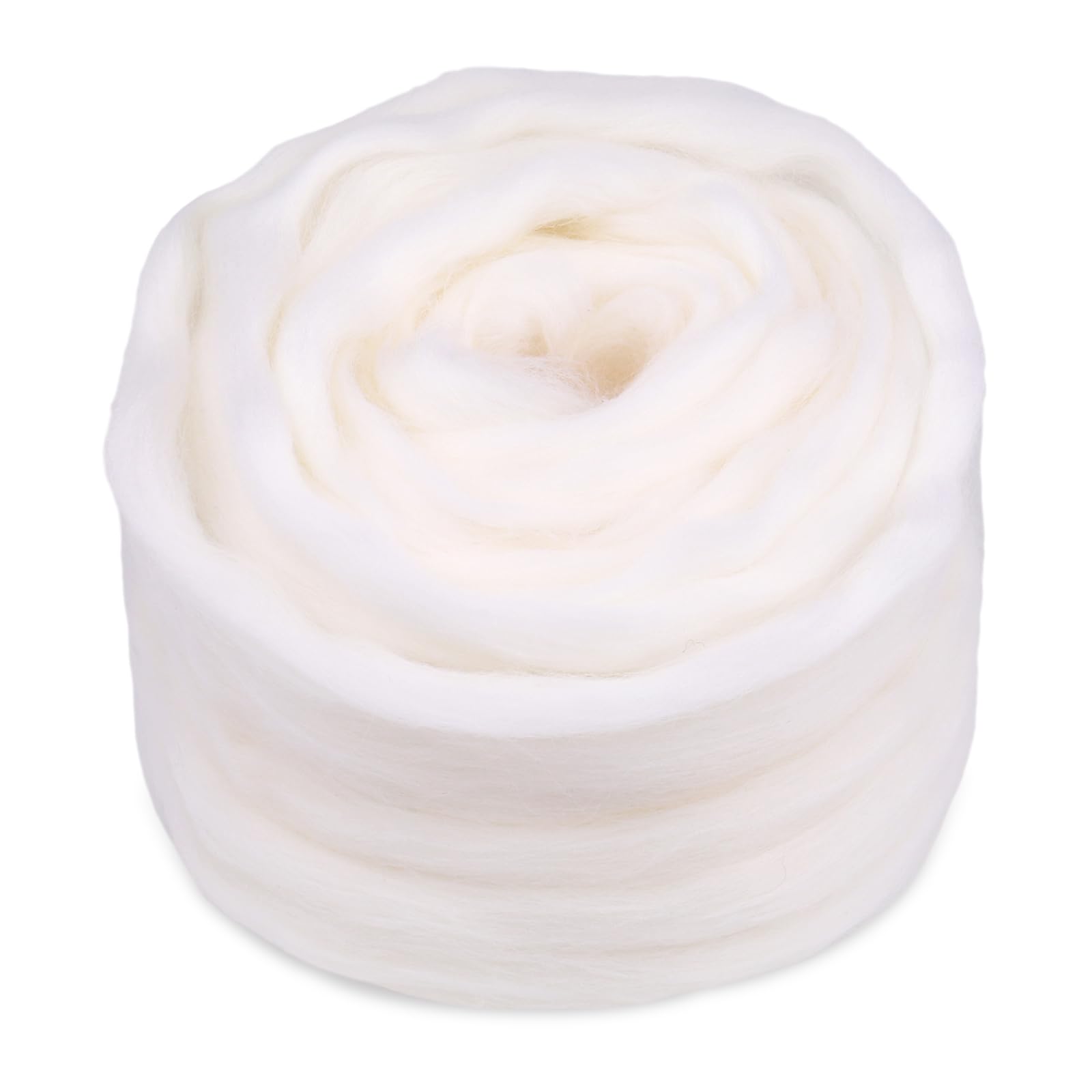 Kuppt 100g/3.52oz Filzen Wolle, Filzwolle Trockenfilzen, Weiche Filzwolle Märchenwolle mit Box für Nadelfilzen, Woll-Roving, Faser-Roving-Woll-Oberteil, Trockenfilzen Spinnen Handwerk