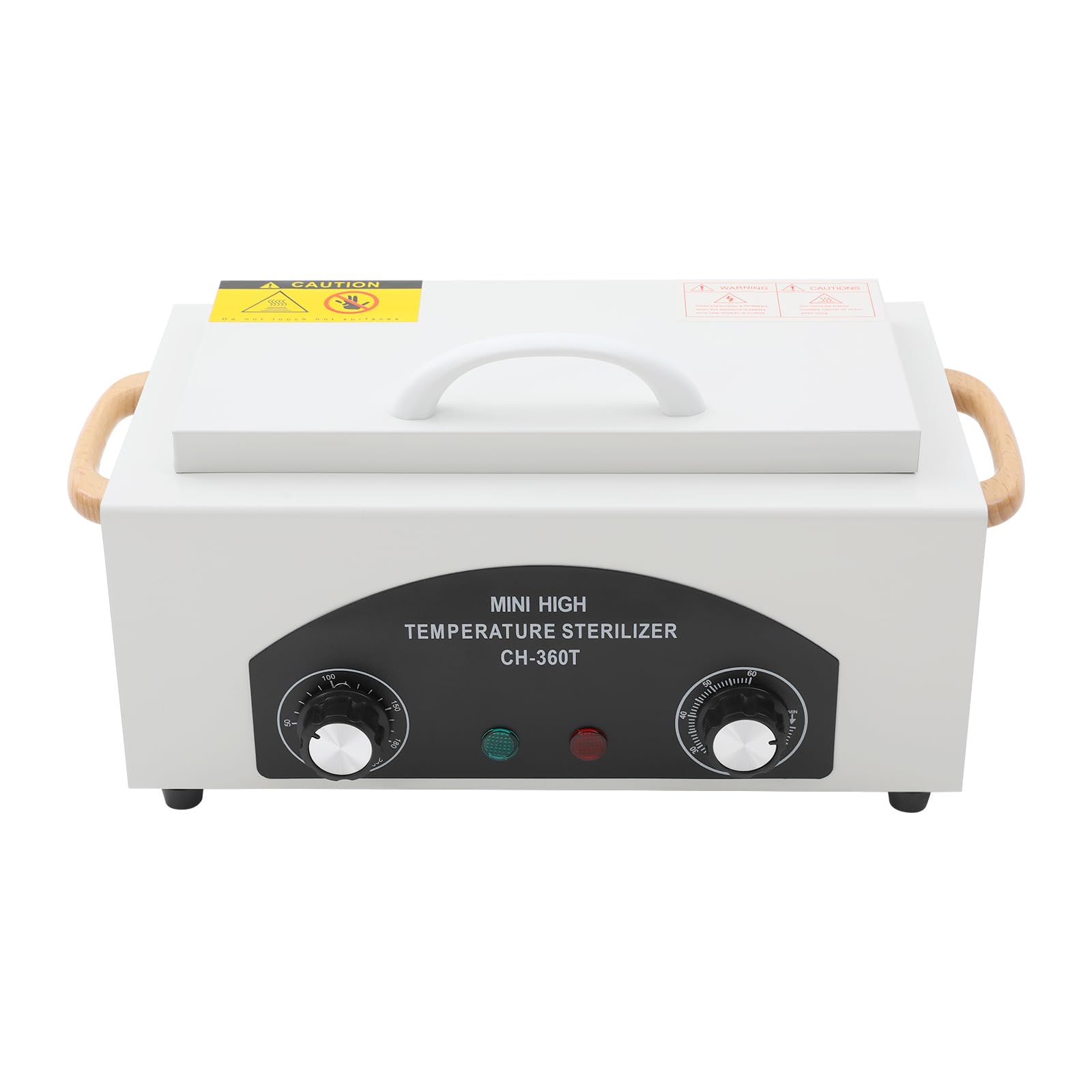 Sterylizator na gorące powietrze, 300 W, 220°C, z timerem 0-60 minut, sterylizator wysokotemperaturowy 2 l do narzędzi do paznokci, kosmetyków, salonu fryzjerskiego i salonu piękności
