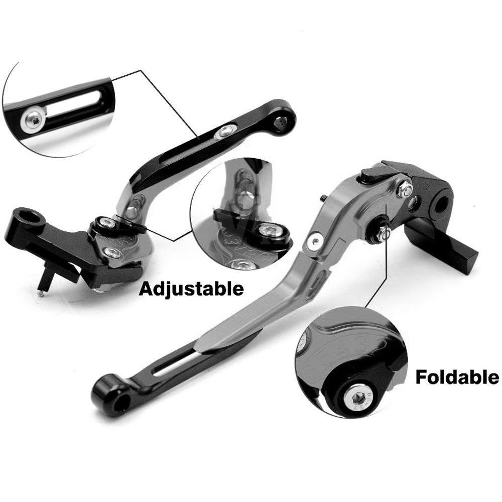 PONNYC Para Y&amaha XT 600 E XT600 E 1990-1998 1999 2000 2001 2002 2003 Palanca Embrague Freno Para Motocicleta Manija Plegable Ajustable Moto Embrague Maneta Freno (Color : 14)