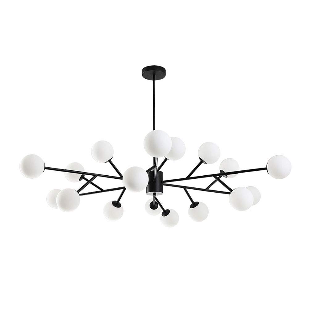Lustre Sputnik moderne noir et doré avec suspension éclairage suspendu