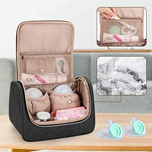 image for Luxja Wearable Breast Pump Bag (with a Waterproof Mat) Compatible with