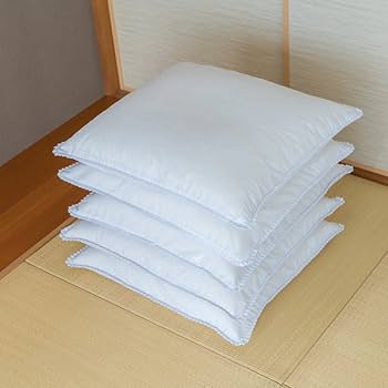 座布団 5枚組（白カバー付き） 綿100％】座布団カバー 銘仙判 55×59【単品】高級 白無地 日本製