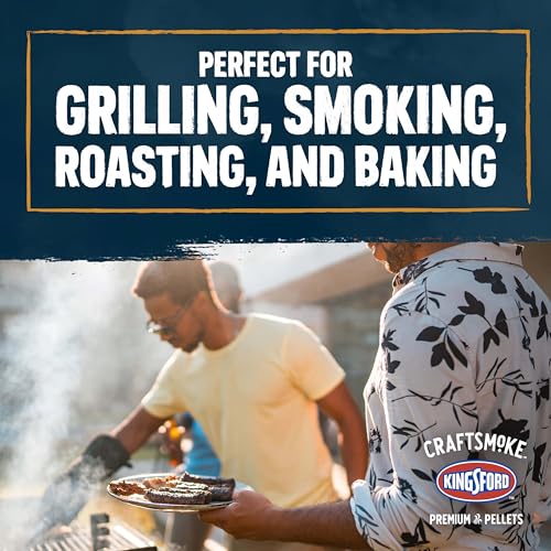Image of Kingsford Craftsmoke Premium Grilling Wood Pellets, Hickory BBQ Pellets for Grilling, 100% Natural Hardwood, 20 pounds