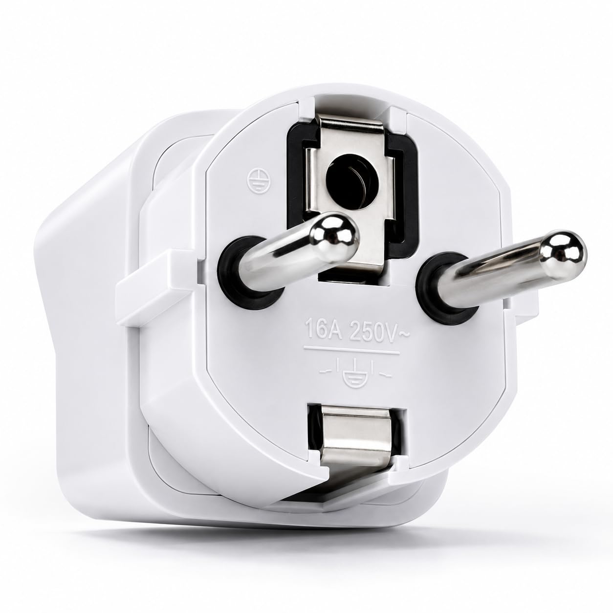 prosac universal german conversion plug type-f | european power adapter with grounded safety | compact & durable electrical converter | pack of 1