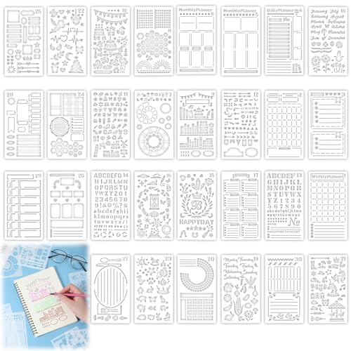 30-Piece Bible Journaling Stencils