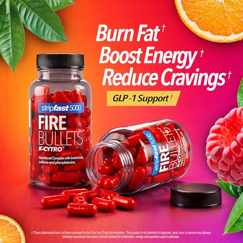 Fire Bullets Weight Loss Pills for Women & Men, Fat Burner GLP-1 Support, Appetite Suppressant, Diet Pills with Green Tea & Cayenne, 60 Capsules - Image 3