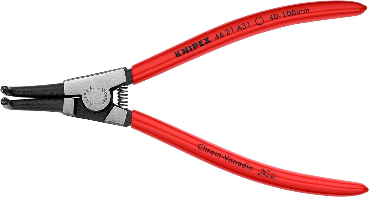 KNIPEX Pince CirclipsDIN 5254 B - Arbre:40-100mm - Pointes:2,3mm; Coudées à 90° -Longueur : 200 mm - Robuste, Forgée, Pointes Solides Antidérapantes SC - 46 21 A31 SB