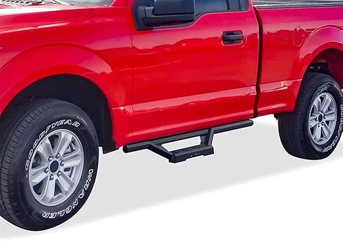 Miniatura 4 de APS Estribos de acero inoxidable para caídas compatibles con Ford F150 2015-2023 cabina regular y F-250 F-350 Super Duty 2017-2022