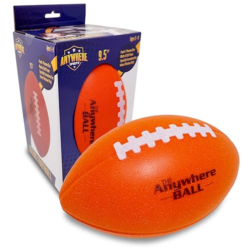 Anywhere Sports - Silent Football - Kids Squishy Foam Super Soft for Junior Football - Orange