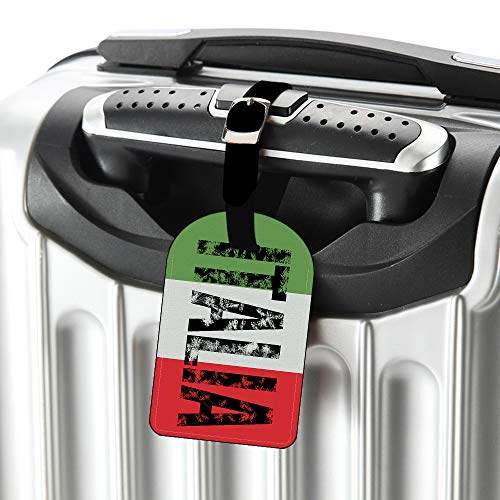 Italia-Italy Italian Flag Luggage Tag Suitcase Carry-On ID Bag Label Travel Accessories Baggage Name Tag - 1 pack2