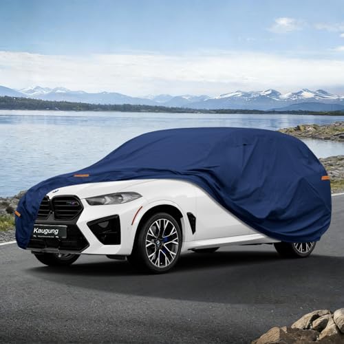 Image of Kaugung Custom Fit SUV Car Cover for BMW X5 (2007-2026), Heavy Duty Waterproof All Weather Outdoor Protection, Breathable Full Exterior Cover with Vent, Rain Sun Snow UV Proof