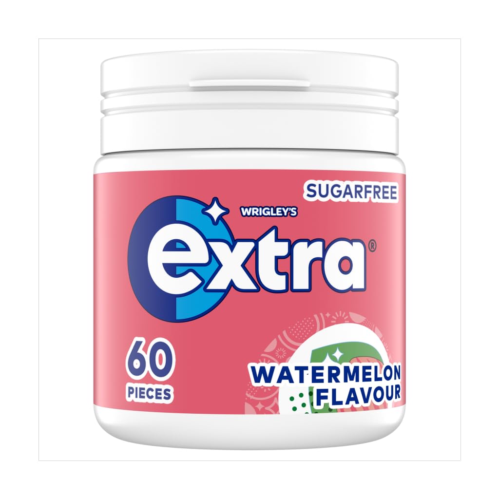 Extra Watermelon Flavour Sugarfree Chewing Gum Bottle, 46 Pieces