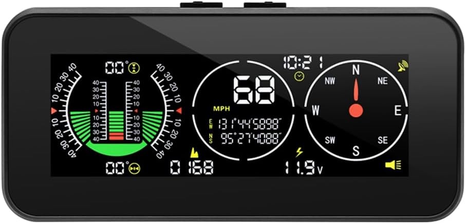 Car HUD Up Display Inclinometer Compass Speedometer Digital Speed Slope Meter Car Parts 1 PCS