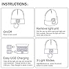 YunTuo LED Beanie with The Light, Unisex USB Rechargeable Headlamp Winter Knitted Cap Gifts for Men Dad Husband Him #4