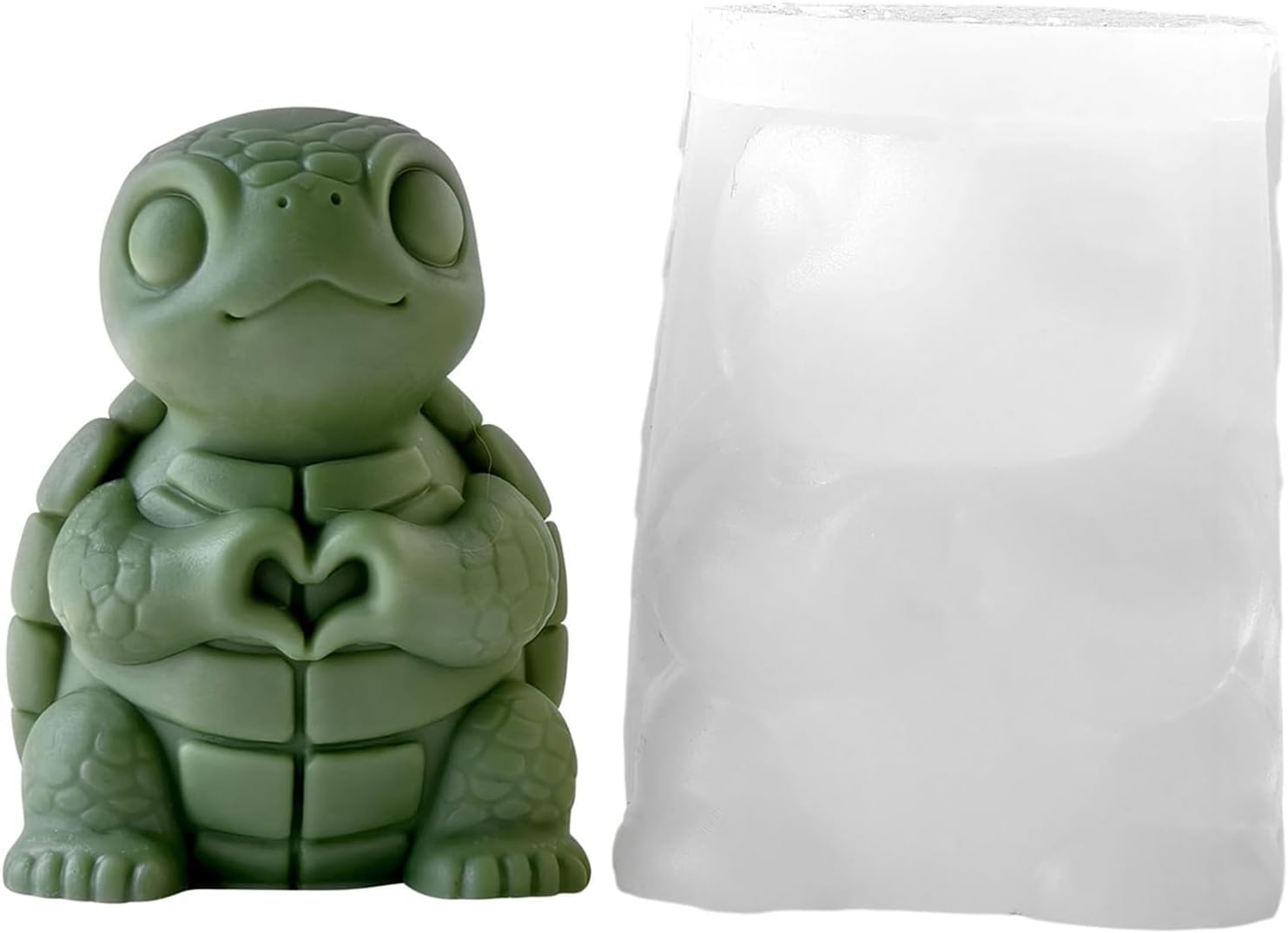 RKPM HOMES Turtle Love Silicone Mold for Candle Making, Resin Casting, Soap Craft, Plaster, Jesmonite, Concrete, Clay, DIY Home Decor, Cute Frog Turtle Dog Figurine Mould Handmade Gift Craft-image-9