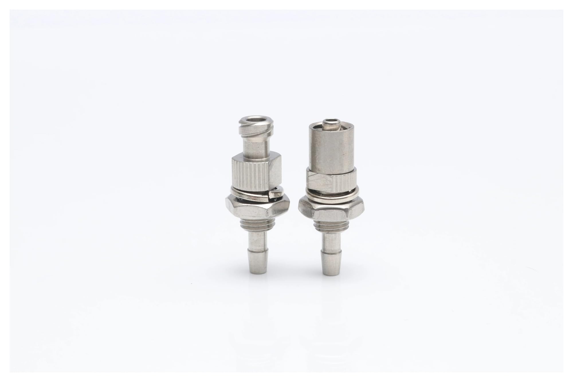 Widerhaken for männlichen/weiblichen Luer-Lock-Anschluss mit Ringmutter | Luer-Lock-Anschluss aus Metall for Schlauch- und Rohrverbindungen.(A set,Barb diameter4.7mm)