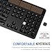 Arteck Wireless Solar Keyboard Full Size Solar Recharging Keyboard for Computer/Desktop/PC/Laptop/Surface/Smart TV and Windows 10/8 / 7 / Vista/XP Built in Rechargeable Battery