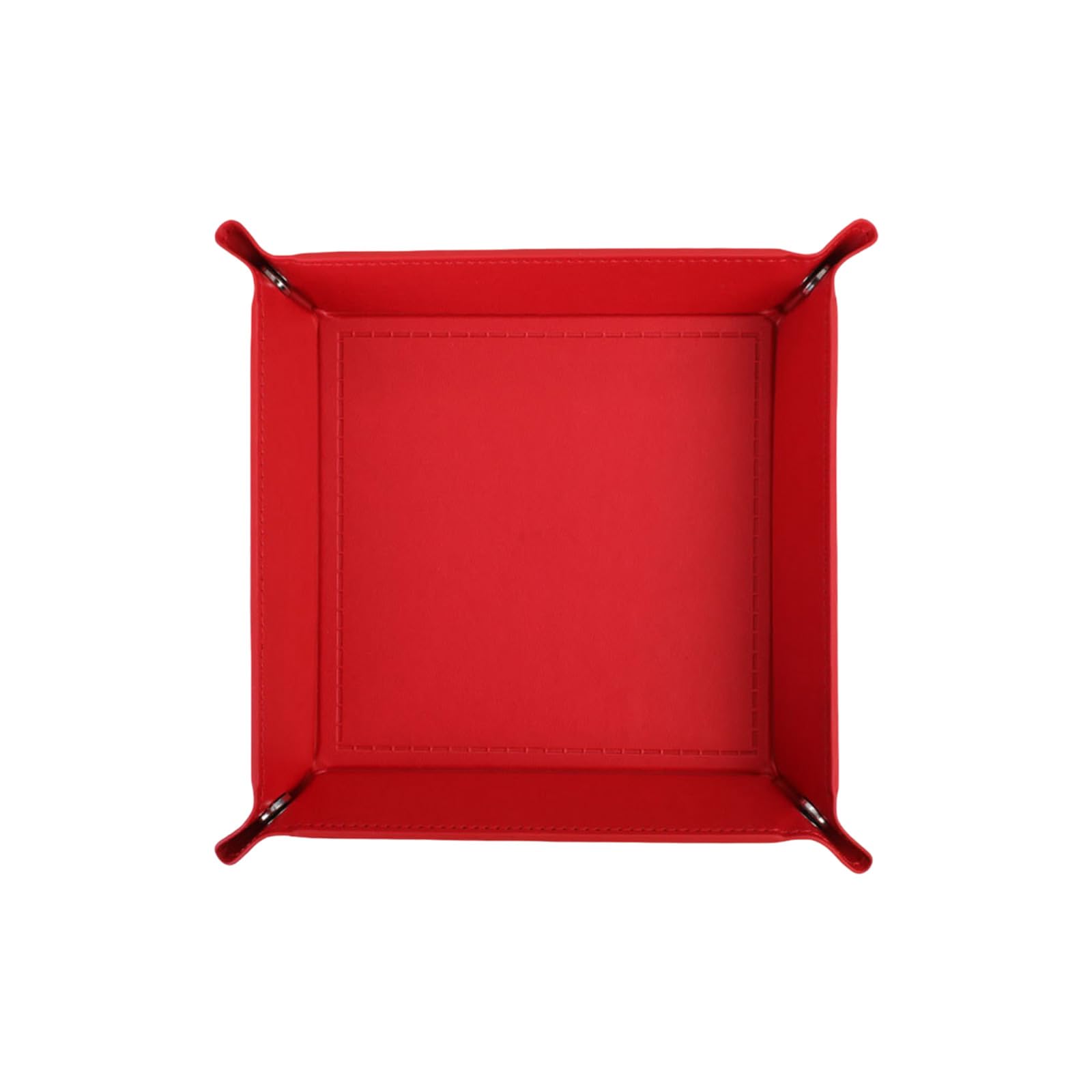 Foldable PU Leather Rolling Tray - Portable Tabletop RPG Accessory - Snap-Corner Valet Mat with Soft Lining - Noise-Dampening, Scratch-Safe, Travel-Friendly Organiser for Board Games