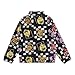 Bioworld Five Nights At Freddy's Character Faces Boy's Checkered Quarter Zip Jacket-10