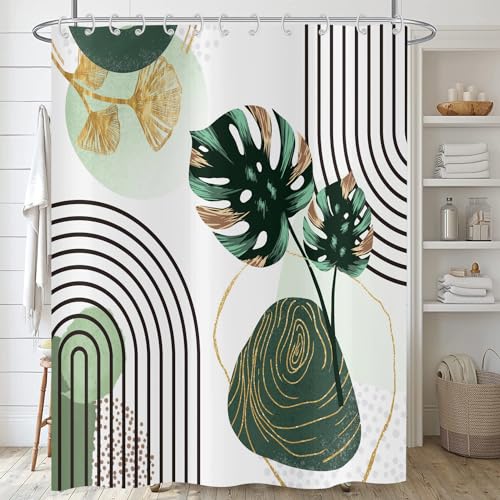 ASDCXZ Boho Leaves Shower Curtain 180x200 cm - Image 4