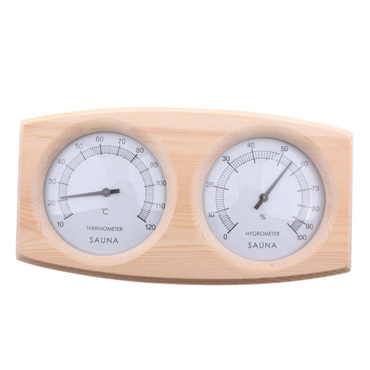 Igrotermografo in Legno per Sauna Quadrante Chiaro