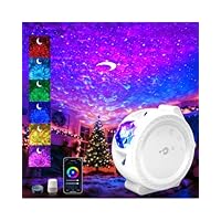 Galaxy Projector Night Light: 3 in 1 Star Lights Projector with Nebula Ocean Moon, Kids Adults 3D Starlight Sensory Lights with Voice/Timer Control,Compatible Alexa Google Assistant,for Bedroom Gifts