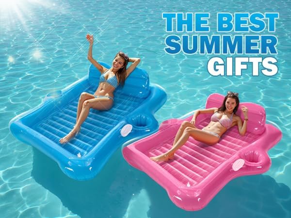 Miniatura 7 de Inflatable Tanning Pool Lounger Float, Pool Floats Adult with Automatic Spray Cooling, 5 in 1 Suntan Tub Raft Floatie, Sunbathing Bed Lounge for