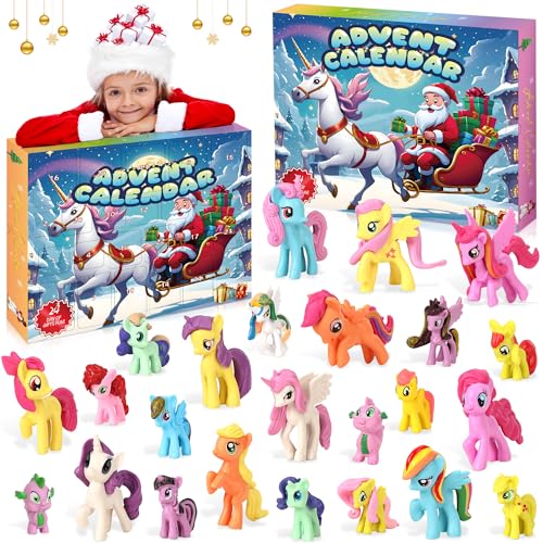 Christmas Advent Calendar 2025, 24 Pieces Collectible Figures, Holiday Countdown Calendar, Gift for Kids Girls Boys Adults