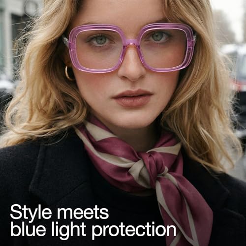 Image of miyya Blue Light Blocking Glasses for Women, Blue Light Glasses for Women Oversized Fashion Glasses