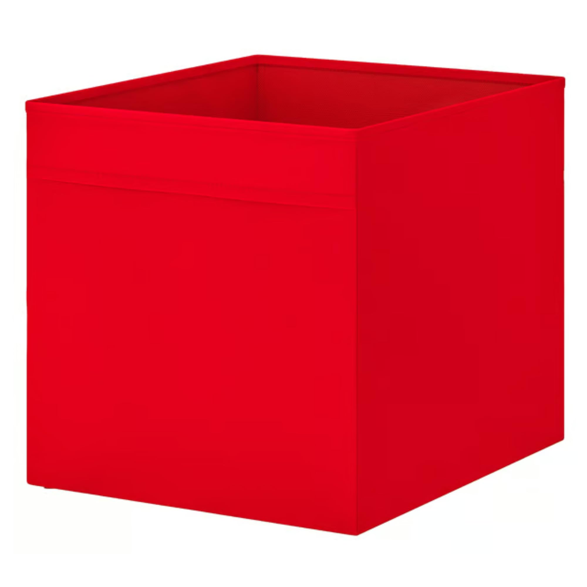 ZYCORE Drona Storage Boxes - Collapsible Fabric Storage Cube - Storage Organiser, 33x38x33cm Shelving Unit with Handle, Foldable Kellax Shelf Insert Box Idea for Home, Office Use (Red, 2x Pack)