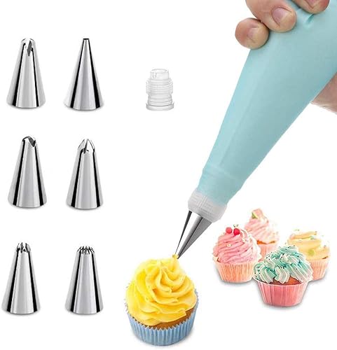 El kit de suministros para decoración y horneado de tartas incluye puntas de glaseado para cupcakes con bolsa de pastelería