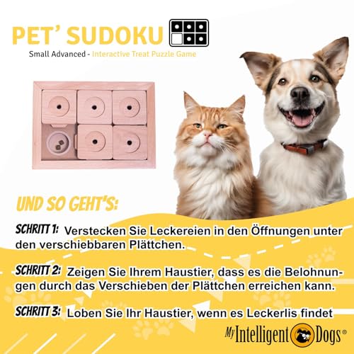 My Intelligent Dogs Interaktives Hundespielzeug Intelligenz, Hundepuzzle - Intelligenzspielzeug für Hunde Mentalen Auslastung - Interaktives Spielzeug Hund, Denkspiele für Hunde Sudoku S Advanced