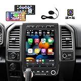 KSPIV Android 12.1 Inch Tesla Style Touch Screen for Ford F150 Stereo Upgrade/Raptor 2015-2020 F250 F350 F450 2017-2021 Car Radio Stereo Carplay Android Auto GPS Navigation, BT, Double USB