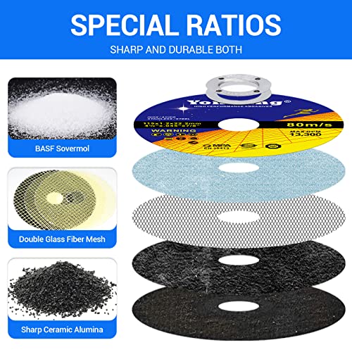 Yonbang Cut Off Wheels 4-1/2 Inch 52 Pack Cutting Discs With Storage Box Metal And Stainless Steel Cutting Wheel For Angle Grinders Ultra-Thin Cutting Wheels #TOP1