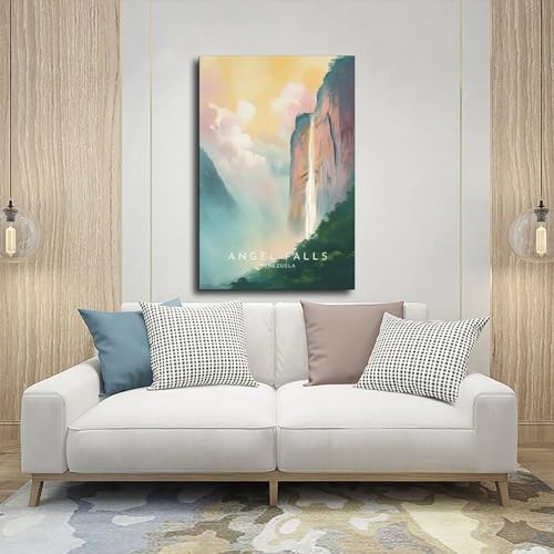 Toile chutes d'ange du venezuela grand format pour mur vide - 5